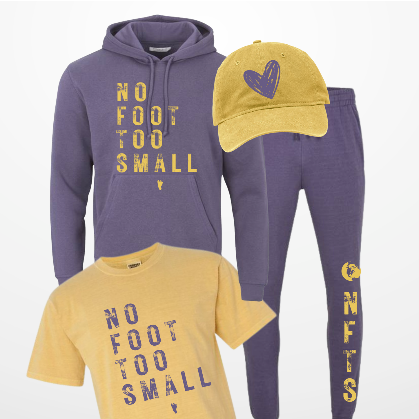 Purple & Gold Fleece Joggers