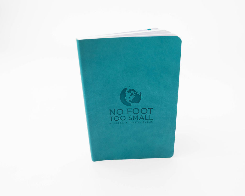 No Foot Too Small Leather Journal