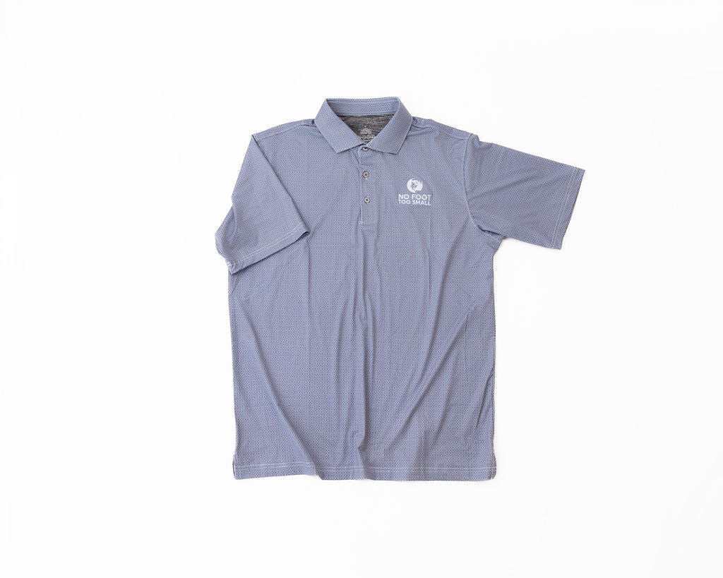 Mens Grey Dot Golf Polo