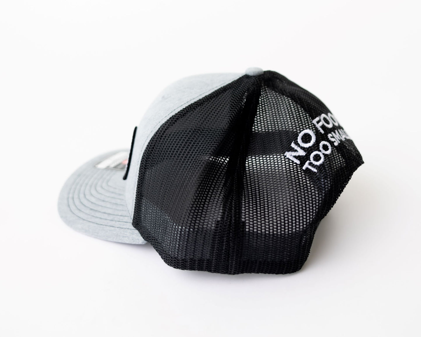 Trucker Hat- Grey/Black (globe patch)