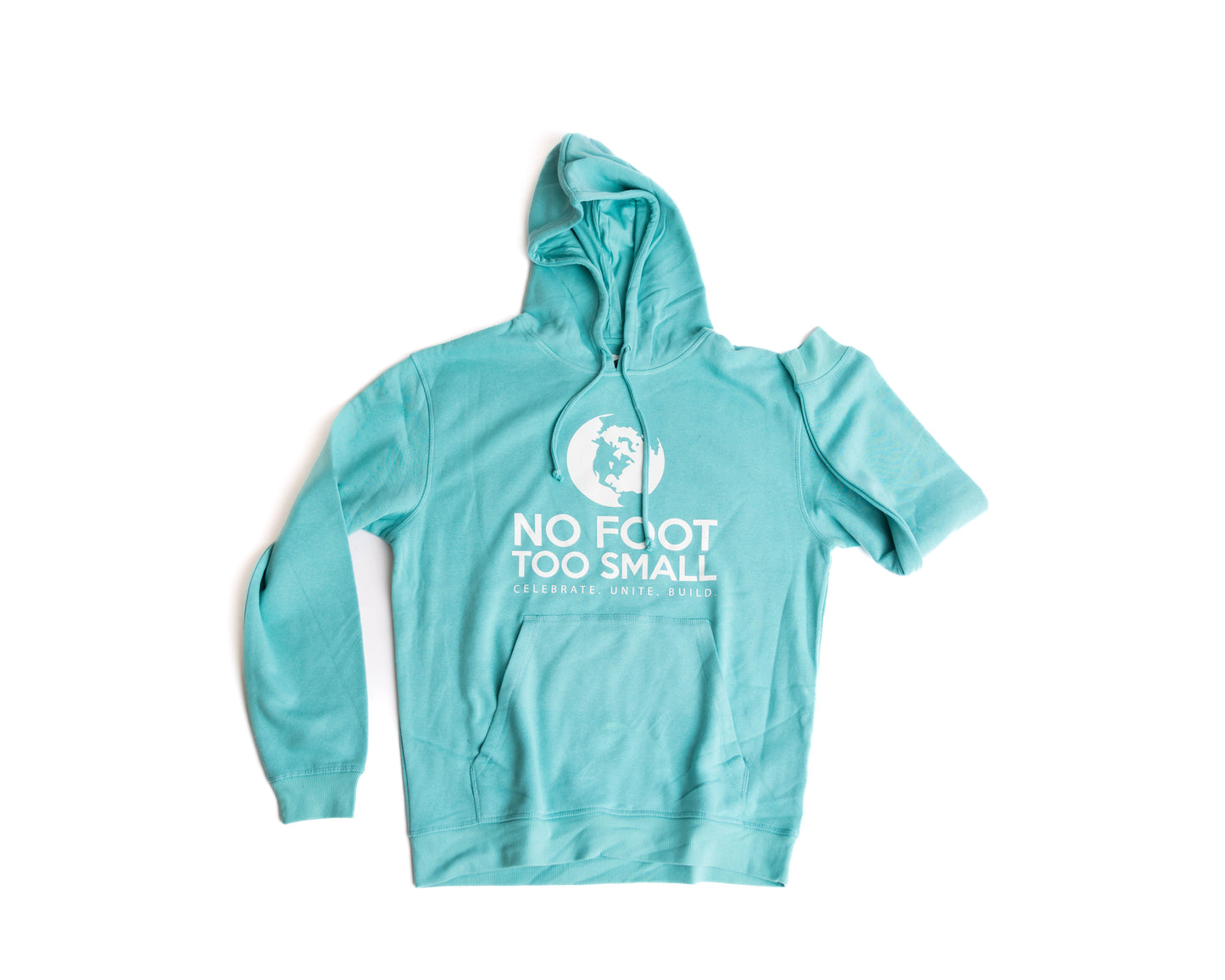 No Foot Too Small-Unisex Fleece Hooded Sweatshirt(Saltwater)