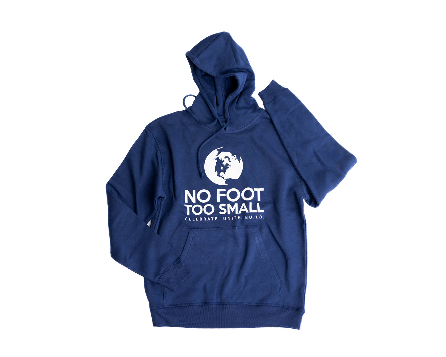 No Foot Too Small-Unisex Fleece Hooded Sweatshirt(Navy)