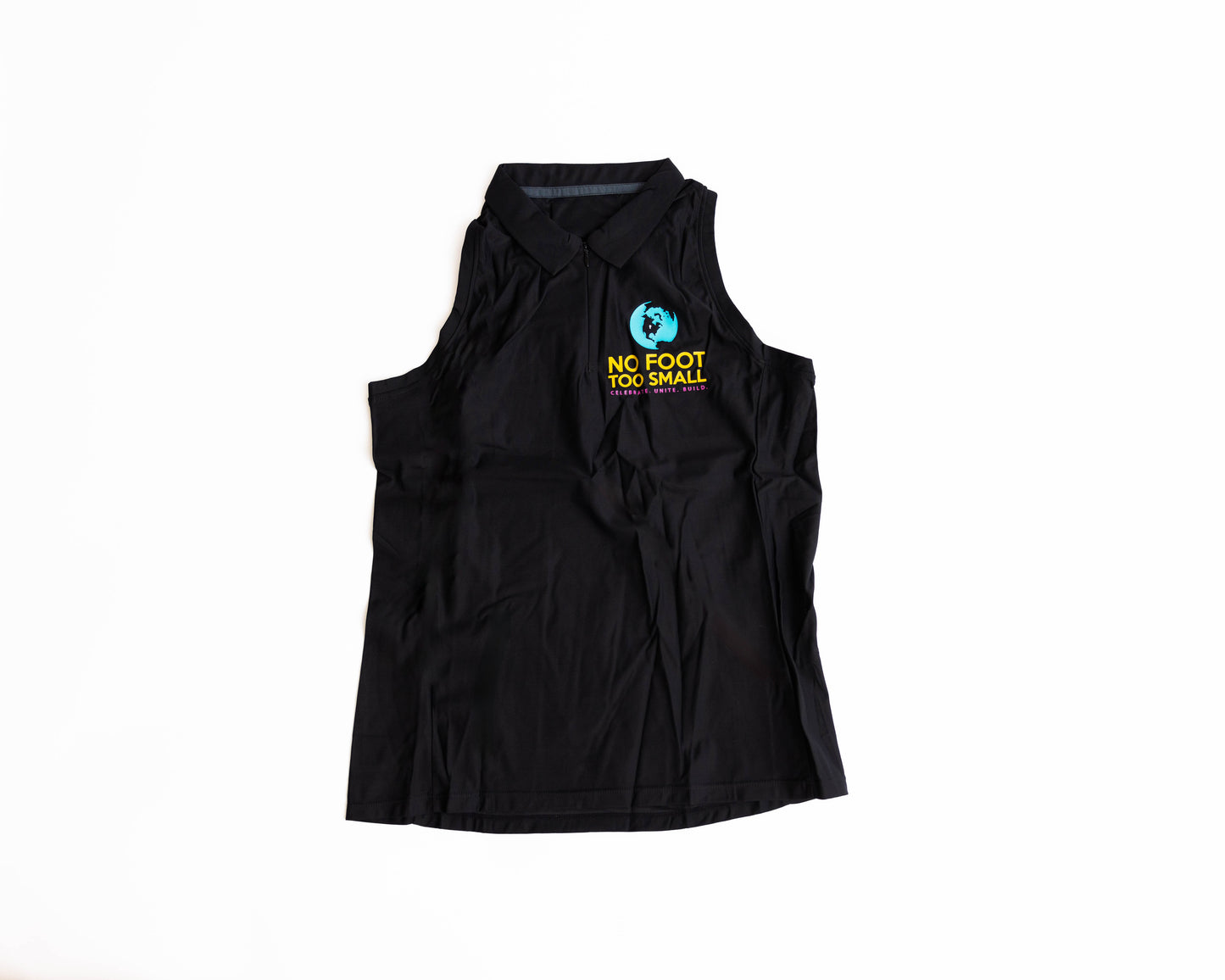 Women's Sleeveless Golf Polo- Black