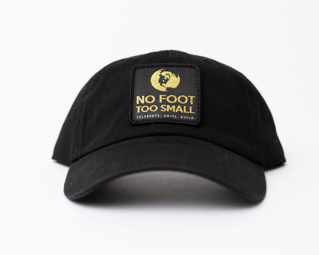 Baseball Hat- Black (gold patch)