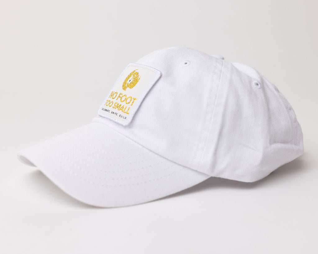 Baseball Hat- White (gold patch)