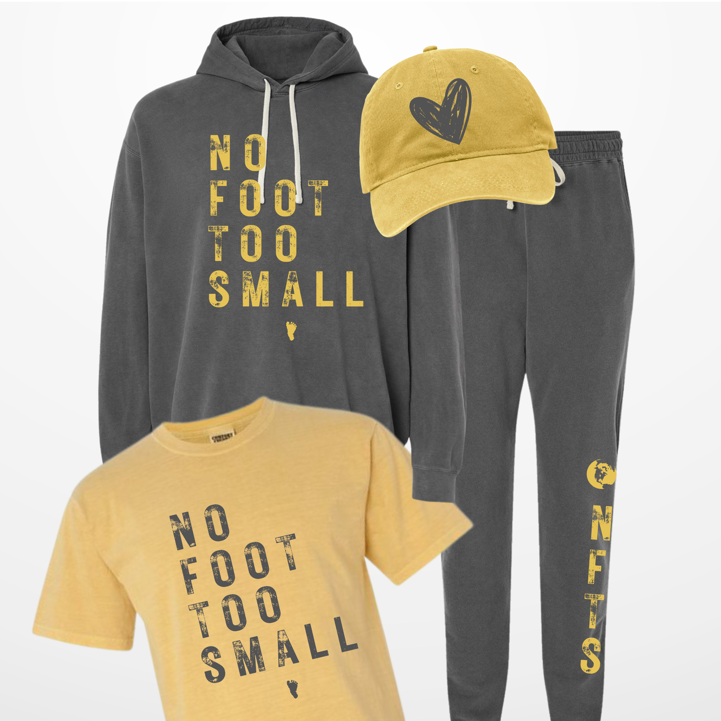 Black & Gold Light Weight Fleece Sweat Pants