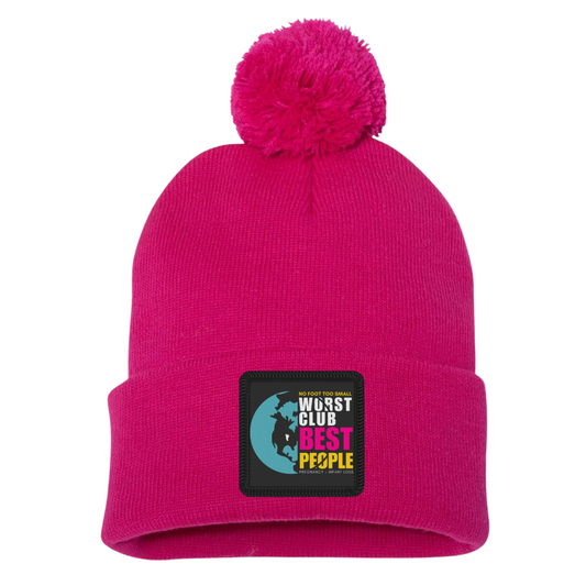 2024 Worst Club, Best People-Pom Pom Beanie-Neon Fuchsia (preorder thru 12/1)