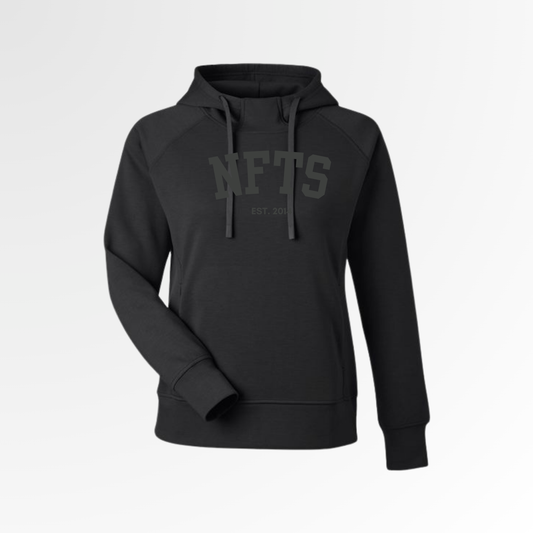Women's Fleece Hooded Sweatshirt-Black