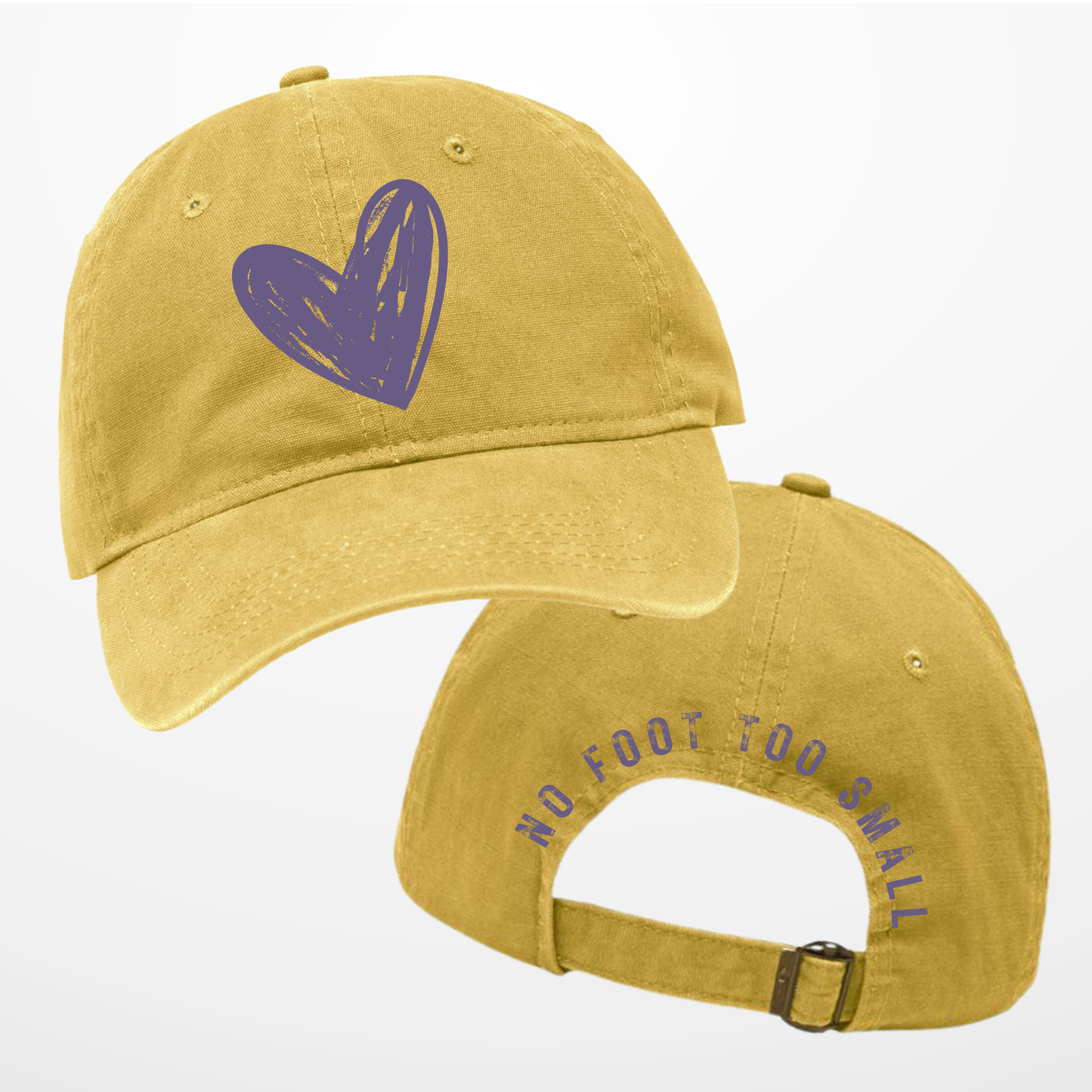 Embroidered Purple & Gold Baseball Hat