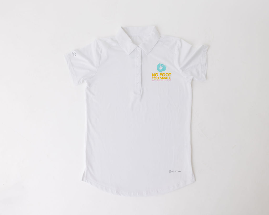 Women's Holloway CoolCore Polo- White (imperfect)