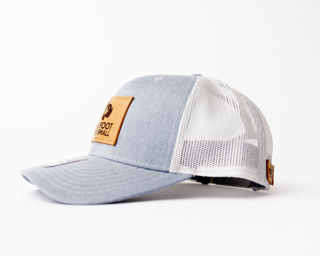 Trucker Hat - Grey (Leather Patch)