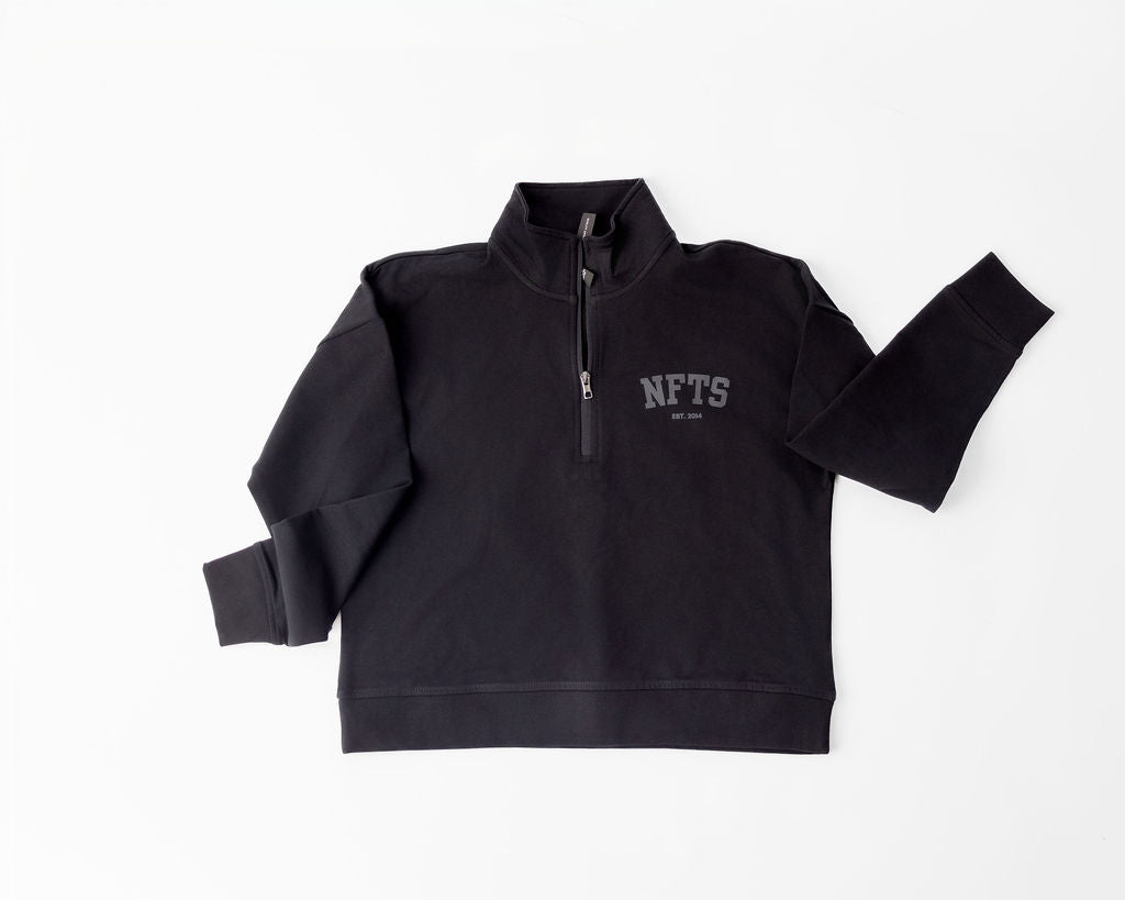 Women's Quarter Zip-Black