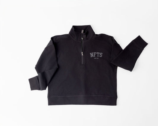 Women's Quarter Zip-Black