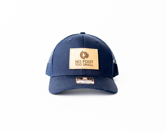 Trucker Hat - Navy (Leather Patch)