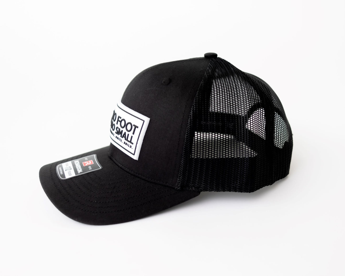 Trucker Hat - Black (White Patch/Black Letters)