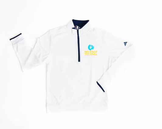 Adidas Men's 1/4 Zip Pullover- White