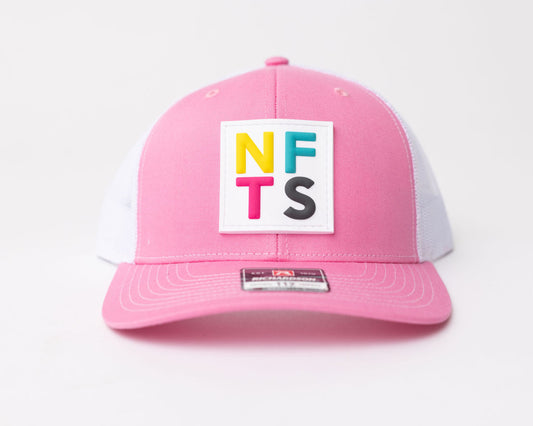 Trucker Hat- Pink (color NFTS patch)