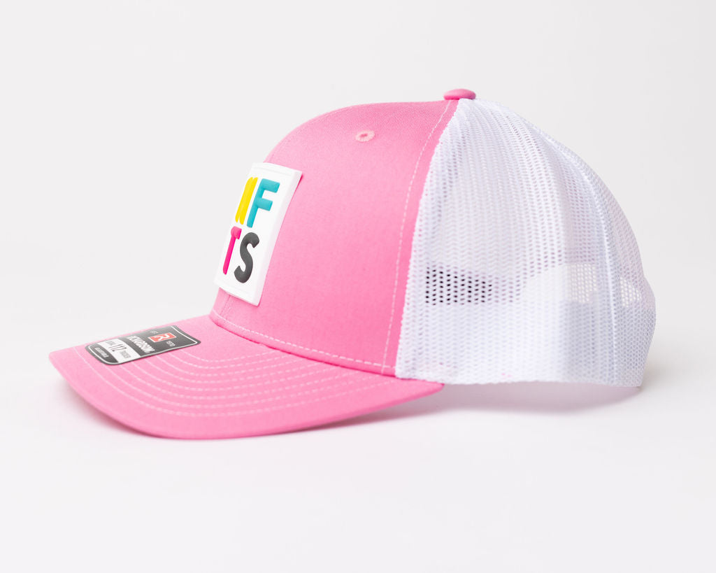 Trucker Hat- Pink (color NFTS patch)