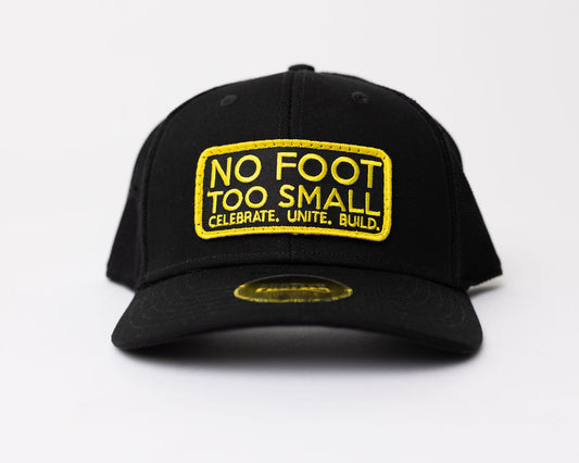 Trucker Hat- Black (yellow patch)