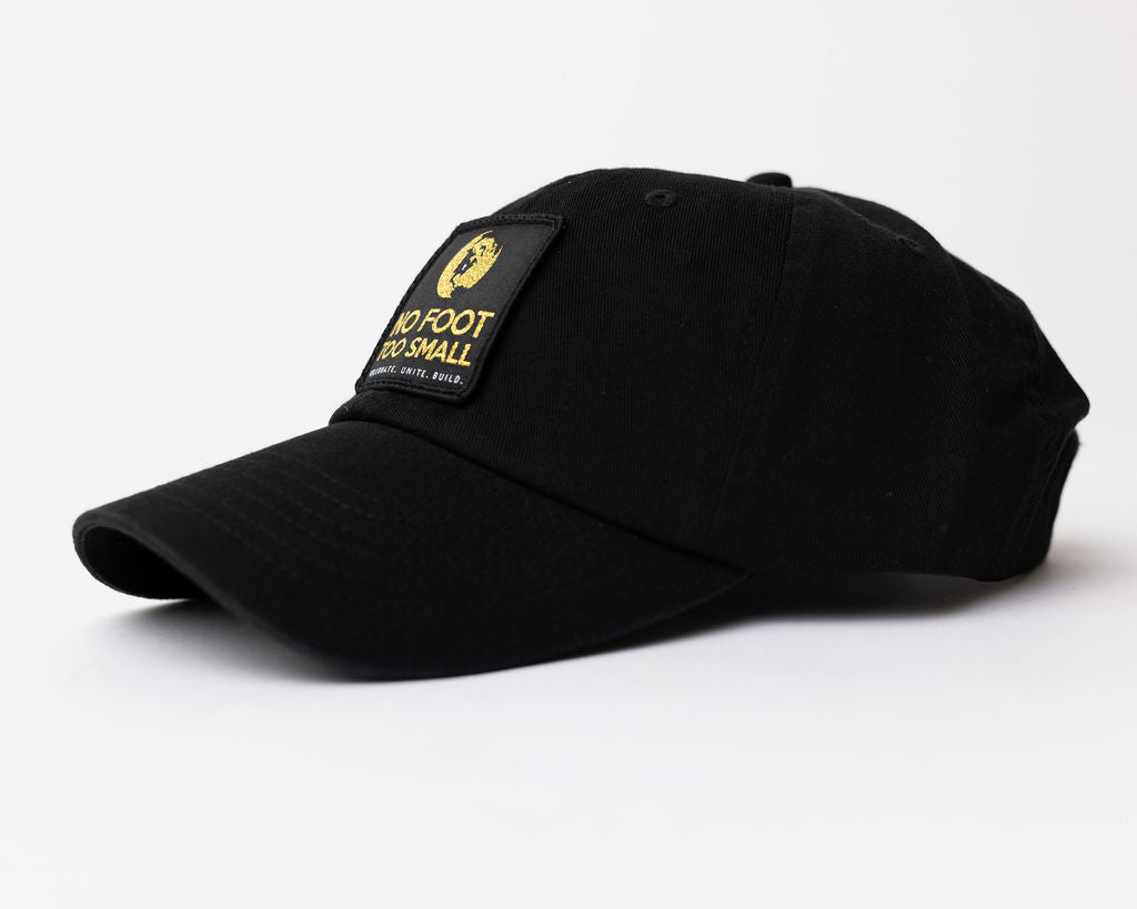 Baseball Hat- Black (gold patch)